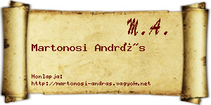 Martonosi András névjegykártya