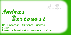 andras martonosi business card