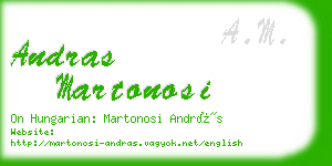 andras martonosi business card